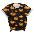thumbnail image 5 of VKOYWKM Women's Halloween Pumpkin Tshirts Funny Pumpkin Graphic Tees Short Sleeve Crew Neck Loose Fit Holiday Party T Shirts, 5 of 5