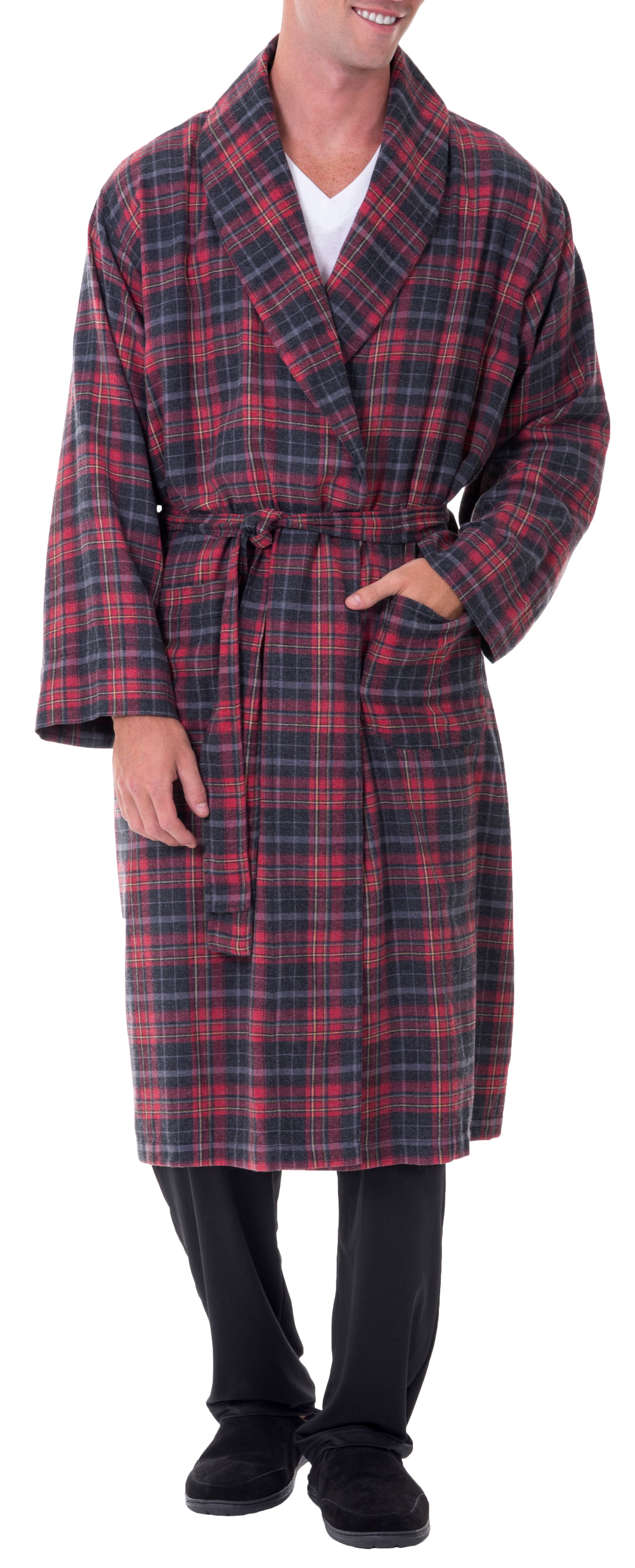 Fruit of the Loom Men's Woven Flannel Robe