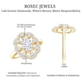 thumbnail image 5 of Rosec Jewels Lab Grown Diamond Flower Engagement Ring - Womens Statement Ring - EF-VS Quality, 18K Yellow Gold, US 11.50, 5 of 6