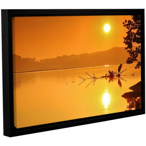 ArtWall Steve Ainsworth "Hatteras Pools and Bridge" Gallery-Wrapped Floater-Framed Canvas