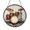 Acrylic 3.5 Inch, variant on Faux Stained Glass Drum Set Window Suncatcher, Percussion Instrument Hanging Home Decor