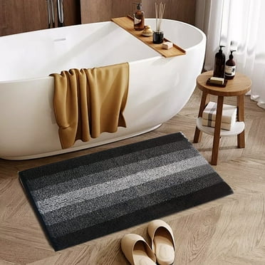 Bathroom Rugs Chenille Bath Rug Soft Short Plush, Water Absorbent Shower Mat Quick Dry Machine Washable