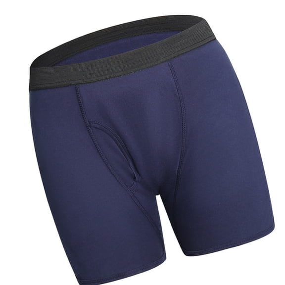 Men's Reusable Underwear, Leak Proof Washable Boxers with Front Fly for Bladder Control & Urinary