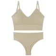 thumbnail image 1 of Ropa interior de color sólido para mujer, bragas, conjuntos de bragas de yoga cómodos, traje a juego para mujer, 1 of 2