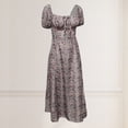 thumbnail image 3 of Vestido Largo De Verano Vestido ceñido al cuerpo con estampado floral Ropa de fiesta de cóctel sin espalda para mujer (Marrón XXL) Cgtredaw para Mujer Marrón T M, 3 of 6