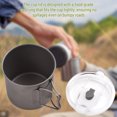 thumbnail image 3 of Vaso de agua de titanio para camping de 400 ml con asa plegable y tapa., 3 of 7