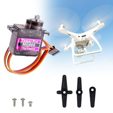 EEEKit MG90S Metal Gear, Micro 9g Mini Digital Servo Geared Motor for RC Helicopter Plane Boat