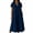 Navy, variant on Guieoi Womens Dresses Plus Size V-Neck Solid-Color Short-Sleeve Flowy Dress Sundresses for Women Summer Pink XXL