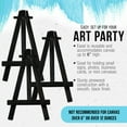 thumbnail image 4 of U.S. Art Supply 8" High Small Black Wood Display Easel (Pack of 6), A-Frame Artist Painting Party Tripod Tabletop Stand, 4 of 6