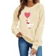 thumbnail image 2 of TaTaai Women's Valentine's Day Printed Sweatshirt, Long Sleeve Pullover Top, Round Neck Romantic Blouse, Cute Casual Wear Gift, 2 of 5
