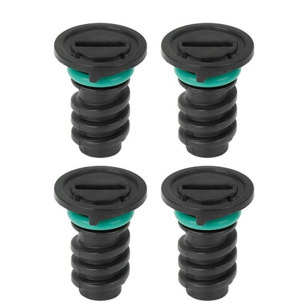 Unique Bargains 4pcs Black ABS Car Engine Oil Drain Plug Replacement for Mercedes-Benz C63 AMG S 2016 0029902017