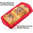 thumbnail image 4 of 2 Pack Bread Pans for Baking, Silicone Loaf Pan Homemade Bread Making Non-Stick BPA Free Bread Pans for Homemade Bread, Cake Pan, Rectangle bread mold, 4 of 5