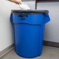 thumbnail image 1 of Rubbermaid 1779732 BRUTE Blue 55 Gallon Round Trash Can, 1 of 4