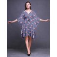 thumbnail image 4 of Bimba Kaftan de Plage à Fleurs, Paréo de Bikini, Robe Midi pour Femmes, Caftan Court - P-L, 4 of 5