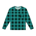 thumbnail image 7 of KyCheLot Girls Plaid Tshirts Long Sleeve Print Pullover Long Sleeve School Daily Wear Tops 5-14 Years, 7 of 7