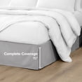 thumbnail image 6 of Bare Home Double Brushed Bed Skirt - Premium 1800 Collection - 15-inch Drop - Full, Light Gray, 6 of 9