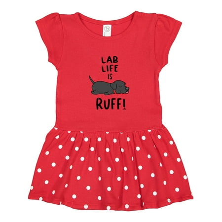 

Inktastic Lab Life is Ruff! Labrador Retriever Gift Toddler Girl Dress