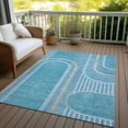 thumbnail image 6 of Addison Rugs Chantille Indoor/Outdoor Transitional Art Deco Teal Washable Rectangle Rug, 10' x 14', 6 of 6