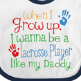 thumbnail image 4 of Inktastic Lacrosse Player Like Daddy Boys or Girls Baby Bib, 4 of 4