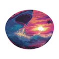 thumbnail image 1 of Balery Hawaiian Island Beach Shark Fundas de asiento para taburete de bar redondo de tela de terciopelo ajustables que protegen de arañazos y manchas para sillas de 14 a 17 pulgadas.-14 inch, 1 of 7