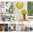 thumbnail image 5 of GZHJMY Fresh White Chamomile Daisy Flowers Round Wall Clock, 9.5 Inch Silent Battery Operated Quartz Analog Quiet Desk Clock for Home,Office,School,Library, 5 of 7