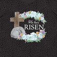 thumbnail image 4 of Inktastic Easter He Has Risen with Cross and Flowers Women's Plus Size T-Shirt, 4 of 5