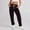 Purple, variant on Women's High Waisted Sweatpants Comfortable Solid Color Elastic Waist Pull On Loose Straight Pants Army Green M