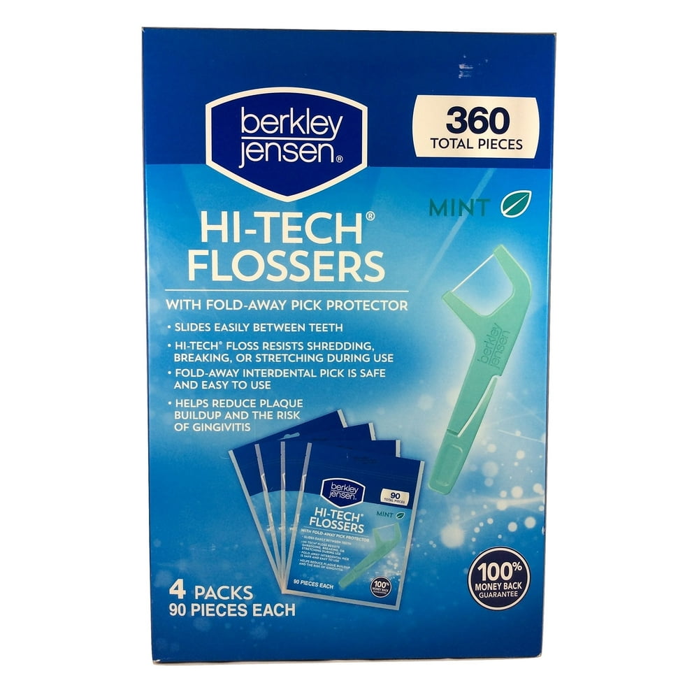 Berkley & Jensen HiTech Mint Flossers (4 Bags, 90 Pieces Each