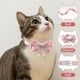 thumbnail image 5 of Seyotauo Adorable Cat Collar with Bow Cat Collar Breakaway Pink Cats Bows & Accessories Adjustable Cute Kitten Collars with Pearl Pendant for Girl Cats Pink, 5 of 6