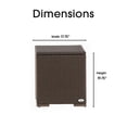 thumbnail image 2 of Serta Laguna Table d'Appoint de Rangement pour Patio en Osier, Brun, 2 of 9