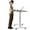 White, variant on Mobile Laptop Standing Desk Adjustable Height, Small Mobile Desk Workstation with Wheels, Portable Rolling Computer Desk Cart for Home Office Classroom (White)