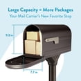 thumbnail image 4 of Architectural Mailboxes 7980RZ Roxbury Post Mount Mailbox & Premium Steel Combo - Rubbed Bronze - Large, 4 of 12
