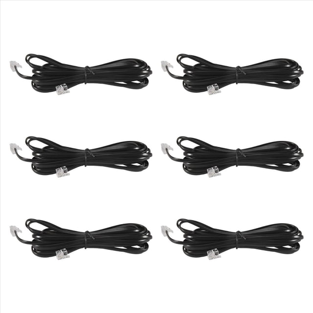 6X RJ11 6P4C Cuerda Cable de Telefono Modem ADSL 5 Metros