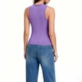 thumbnail image 6 of YUGYXL Womens Sleeveless High Neck Tank Tops Fashion Summer Casual Basic Slim Fit Ribbed Knit Racerback Top Shirt Clothes Purple L, 6 of 8
