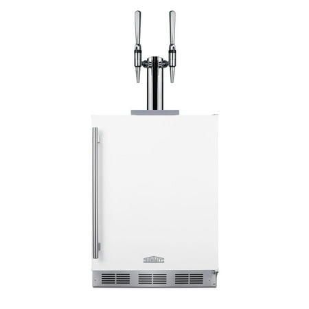 

Summit 24-Inch ADA Compliant Outdoor Rated Double Tap Nitro-Infused Coffee Dispenser / Kegerator - SBC58WHBIADANCFTWIN