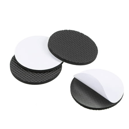 Furniture Pads, Adhesive Rubber Pads 60mm Dia 4mm Thick Round Black ...