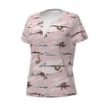 thumbnail image 2 of Naloa Cloud Sloth Print T-Shirts Short Sleeve V Neck Tees for Women Fashion Tops Trendy Lightweight Soft Casual Summer Outfits Clothes, 2 of 5