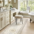 thumbnail image 6 of Hallway Runner Rug Non Slip - Washable 2.6x8 Kitchen Rugs for Living Room, Low-Pile Soft Bedroom Rug Indoor Floor Stain Resistant Carpets for Entryway, Laundry, Bathroom Beige, 6 of 15