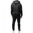 thumbnail image 2 of Cultura Men's Sweatsuit w/ Zipper Pockets, Zip Up Hoodie Track Suit for Running Jogging Sports Casual, Black/Heather Grey/Khaki, Small, 2 of 5