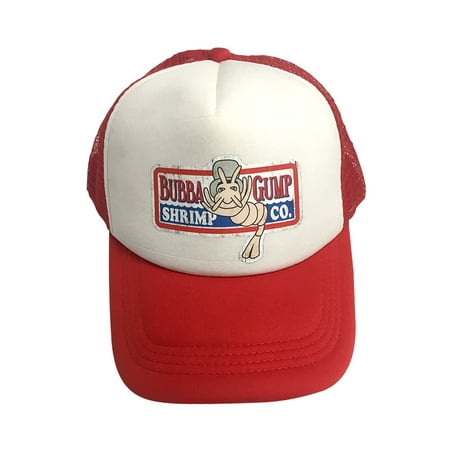 Bubba Gump Shrimp Co. White And Red Trucker Hat Forrest Gump Cap Costume Movie