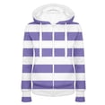 thumbnail image 1 of CEHVOM Pull à Capuche Mode pour Femmes Ajusté à Fermeture Éclair Rayé Imprimé Liquidation, 1 of 3