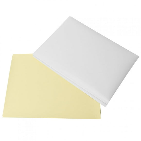100 Sheets A4 Size Sticker Paper, Printable Adhesive Paper with High Viscosity for and Inkjet Printers