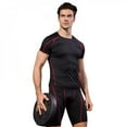 thumbnail image 5 of Hazel Tech Men compression T Thirt Casual Short sleeved T shirt Slim Brand Casual T shirts Elasitc Quick Dry Athletic Running Gym Workout Short Sleeve Tee Tops, 5 of 6