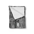 thumbnail image 2 of Rustic Soft Flannel Fleece Blanket, Interior of an Antique Aged Railway Wagon Burnt Destruction Decay Photography, Cozy Plush for Indoor and Outdoor Use, 50" x 70", Black and White, by Ambesonne, 2 of 5