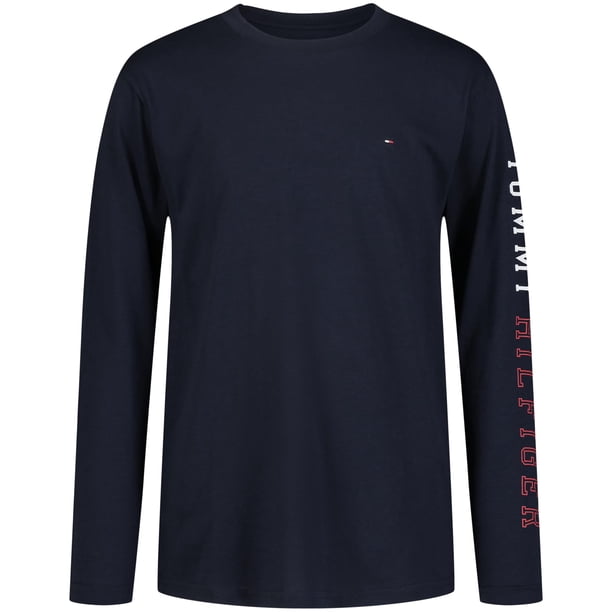 Camiseta Tommy Hilfiger para niños, manga larga, cuello redondo, 14-16 años
