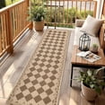thumbnail image 6 of Ivalue 2x10ft Runner Rug for Hallway Non-Slip Washable Kitchen Rug Jute Woven Checkered Carpet Runners for Hallway Entryway Laundry Bedroom, 6 of 8