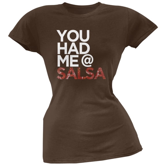 Cinco de Mayo - You Had Me at Salsa Brown Soft Juniors T-Shirt - X-Large