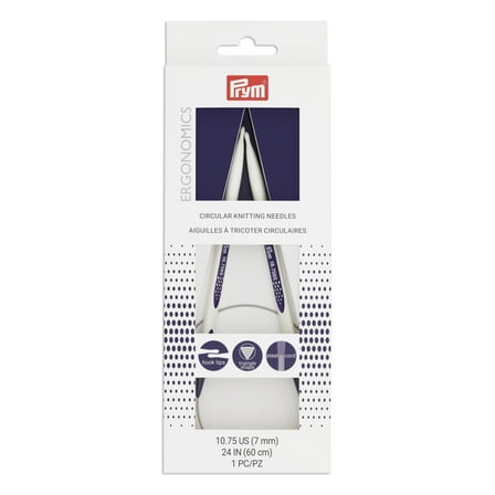 Prym Ergonomic 24" Circular Knitting Needles, US 10.75 (7mm)
