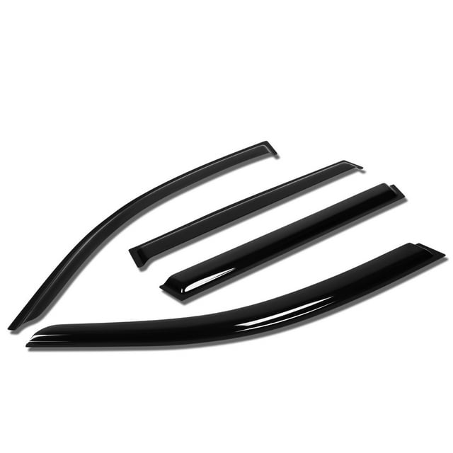 DNA MOTORING WVS-T2-0196 Vent Window Visor Deflector Rain/Sun Guard, Dark Smoke, 4 Piece