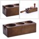 thumbnail image 5 of Base de soporte para prensador de café de madera de haya para cafeterías, hogares y tiendas. Marrón 3 agujeros B, 5 of 9